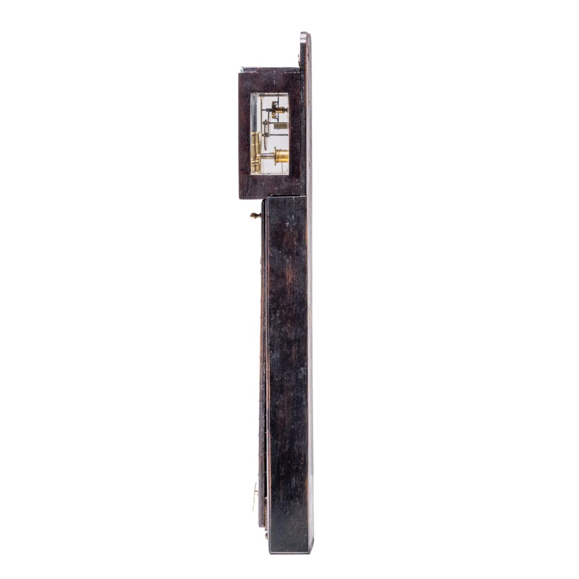A late Edo / 19thC Japanese Shaku-dokei Pillar Clock, H 44 - W 6,2 cm - Bild 2 aus 9