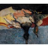 Albert Saverys (1886-1964), still life with ducks, 1949, oil on board (+) 45 x 54 cm. (17.7 x 21.2 i