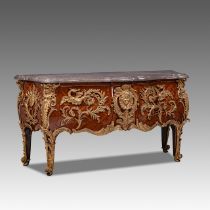 An imposing Louis XIV style commode, after the famous example by Antoine-Robert Gaudreau in Versaill