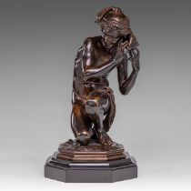 Jean-Baptiste Carpeaux (1827-1875), 'Pecheur a la coquille' (Neapolitan Fisher Boy), patinated bronz