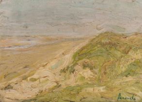 Constant Permeke (1886-1952), marine with dunes, ca. 1912/3, oil on canvas on panel 26 x 35.5 cm. (1