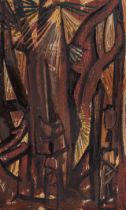 Floris Jespers (1889-1965), African ladies, 1956, oil on an Unalit panel 121 x 75 cm. (47.6 x 29.5 i