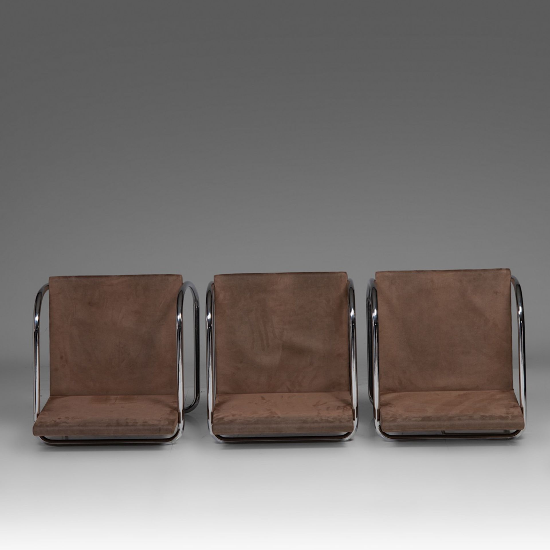 A set of 6 tubular Brno chairs by Ludwig Mies van der Rohe for Knoll, marked, H 78 - W 55 cm - Image 7 of 17