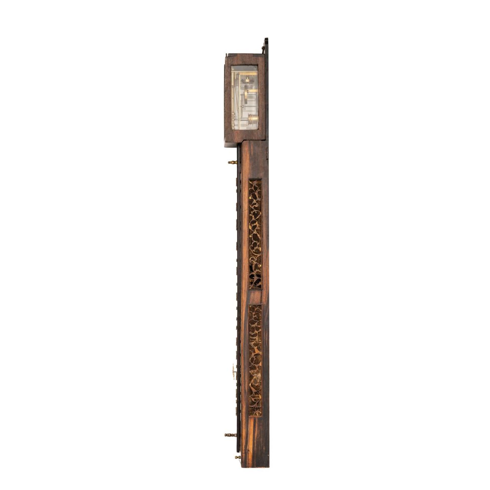 An elegant late Edo / 19thC Japanese Shaku-dokei Pillar Clock, H 70 - W 8,3 cm - Bild 3 aus 9