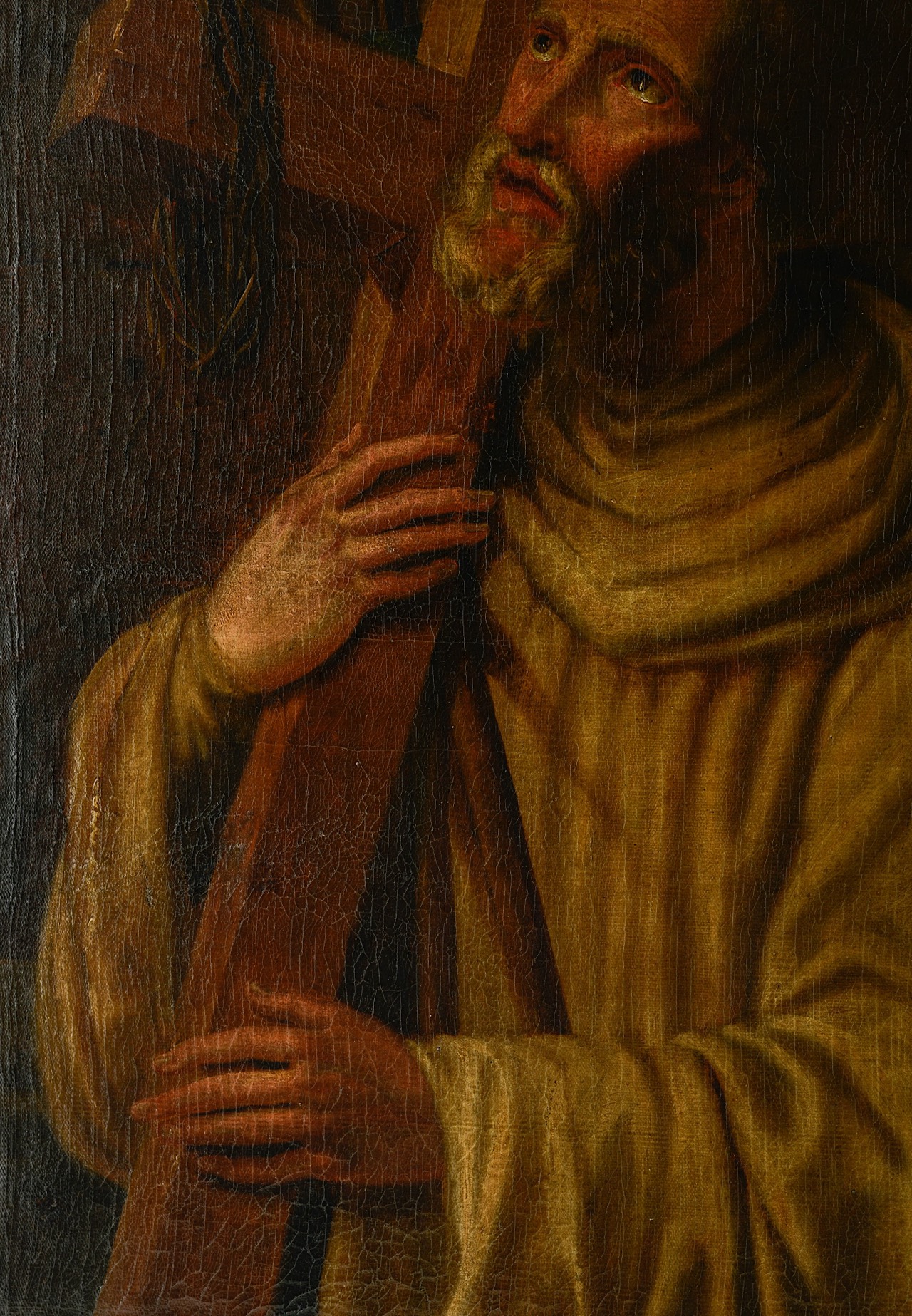 A Friar Minor depicted as a martyr, 17thC, oil on canvas, 80 x 100 cm - Image 5 of 9