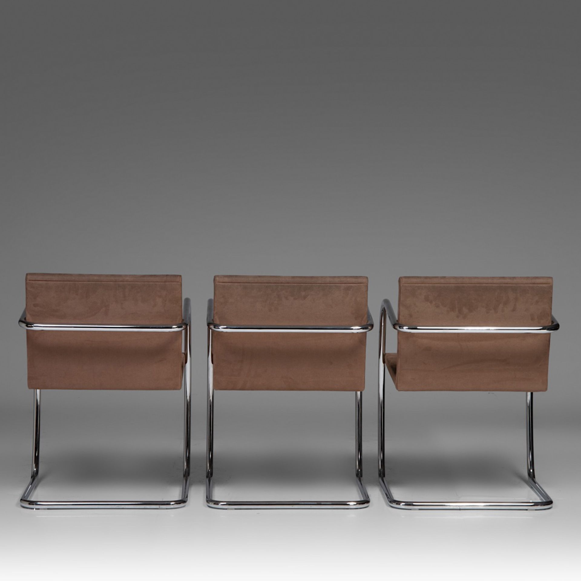 A set of 6 tubular Brno chairs by Ludwig Mies van der Rohe for Knoll, marked, H 78 - W 55 cm - Image 5 of 17