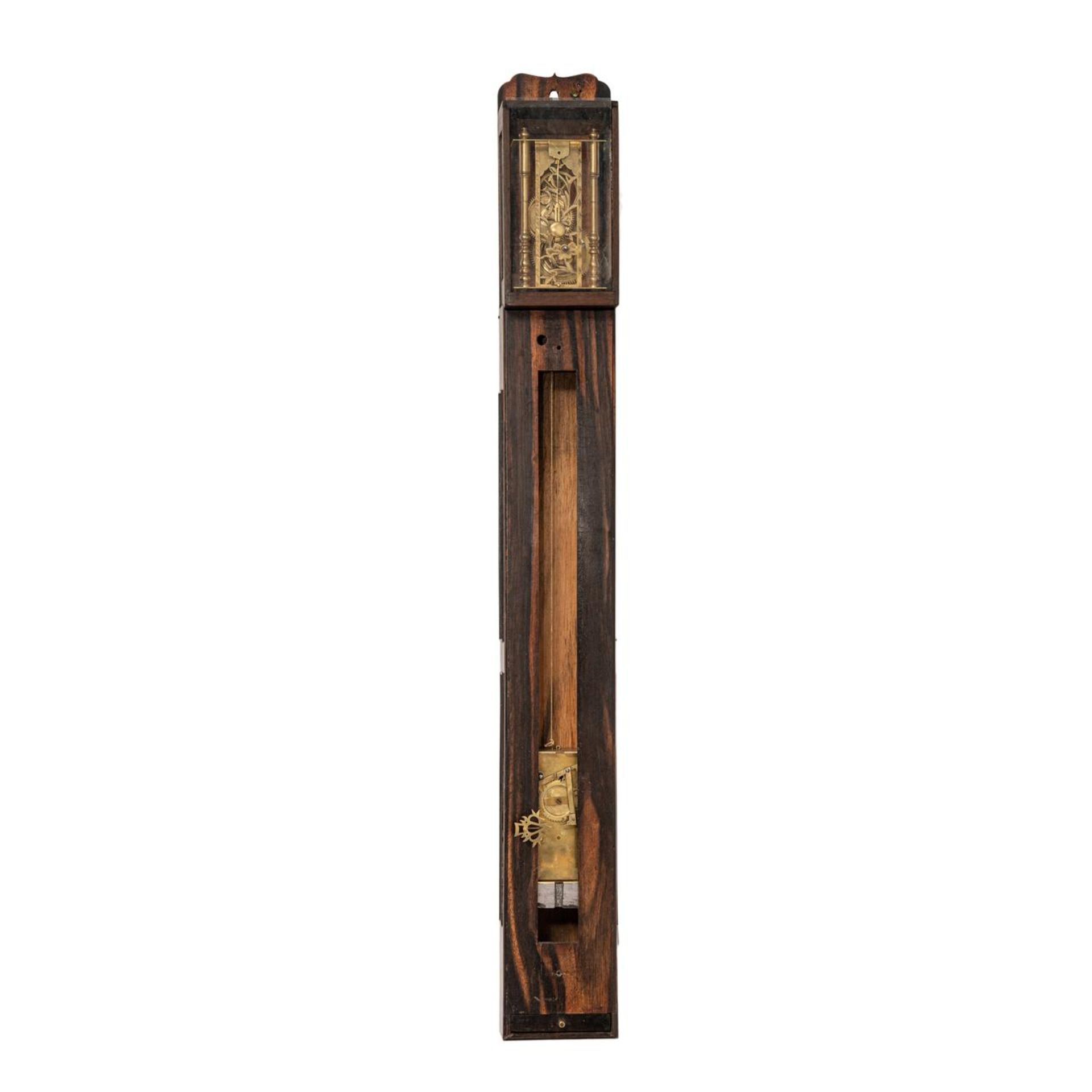An elegant late Edo / 19thC Japanese Shaku-dokei Pillar Clock, H 70 - W 8,3 cm - Bild 2 aus 9