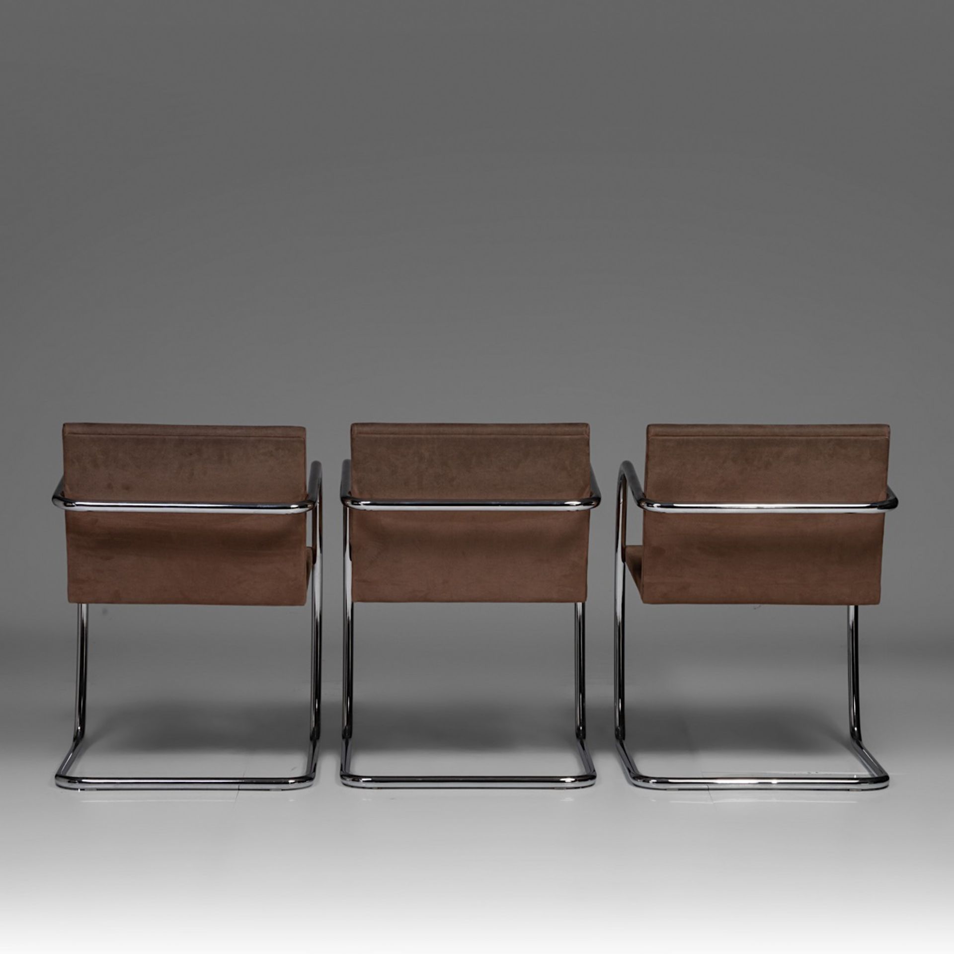 A set of 6 tubular Brno chairs by Ludwig Mies van der Rohe for Knoll, marked, H 78 - W 55 cm - Image 11 of 17