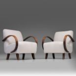 A pair of Mid-century Armchairs by Jindrich Halabala, 1930s 80 x 66 x 87 cm. (31 1/2 x 25.9 x 34 1/4