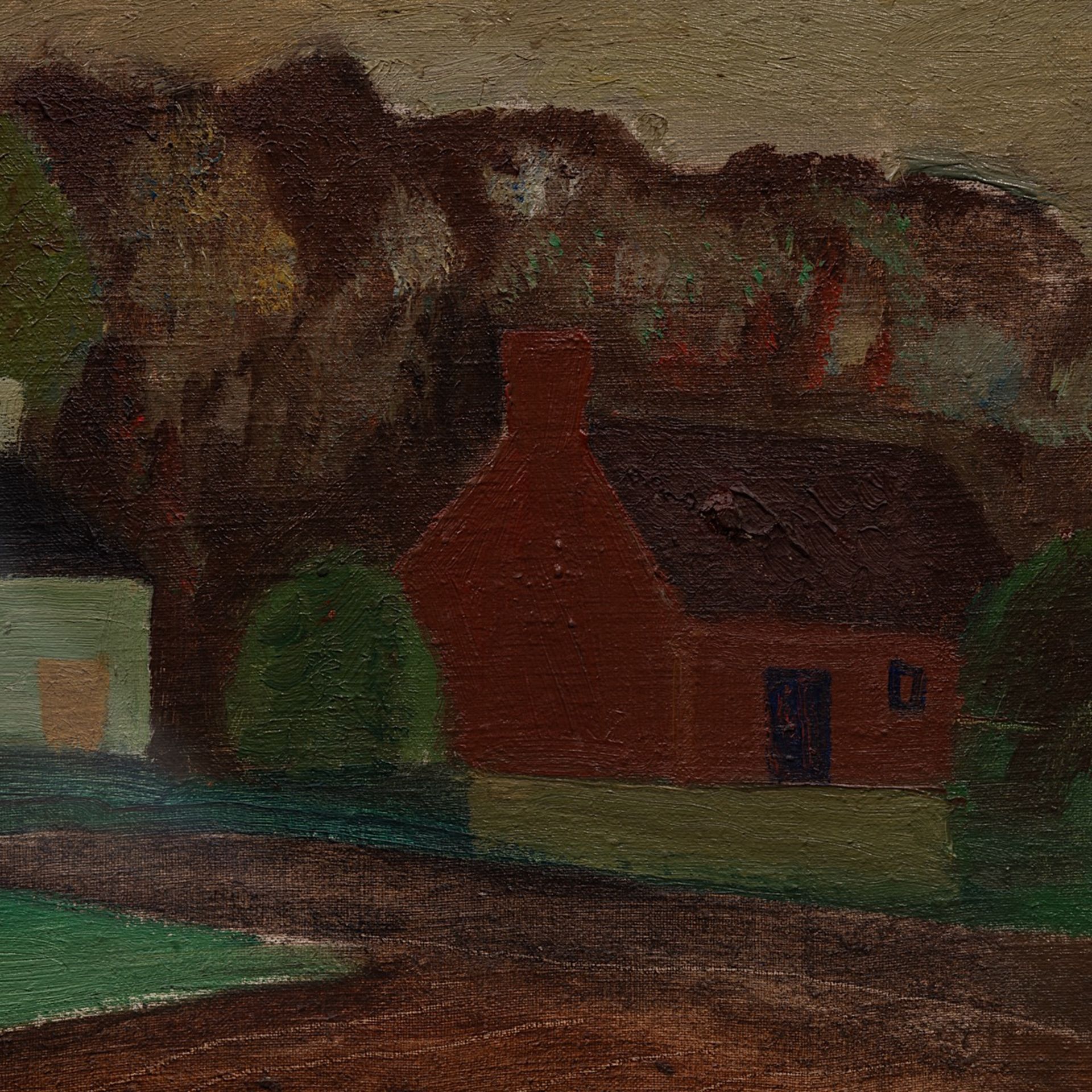 Gustave De Smet (1877-1943), 'Het Witte Huis', 1935, oil on canvas on panel 48 x 58 cm. (18.9 x 22.8 - Image 7 of 7