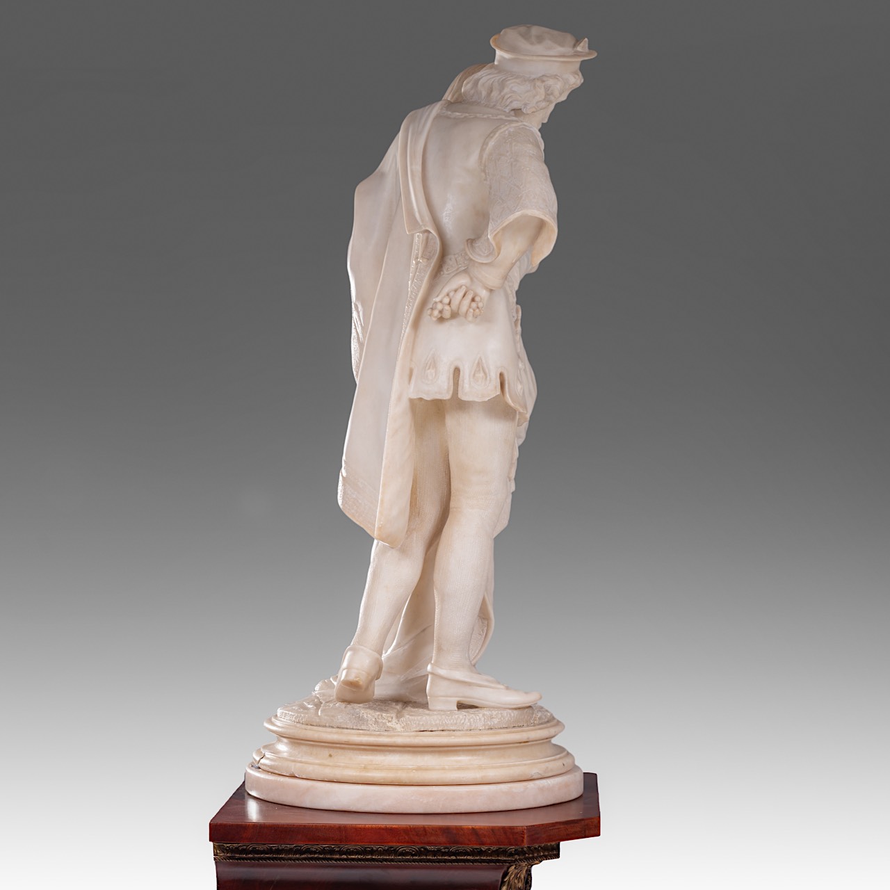 Pietro Bazzanti (c. 1823-1874), alabaster sculpture of two lovers, H 85 cm - Image 10 of 13