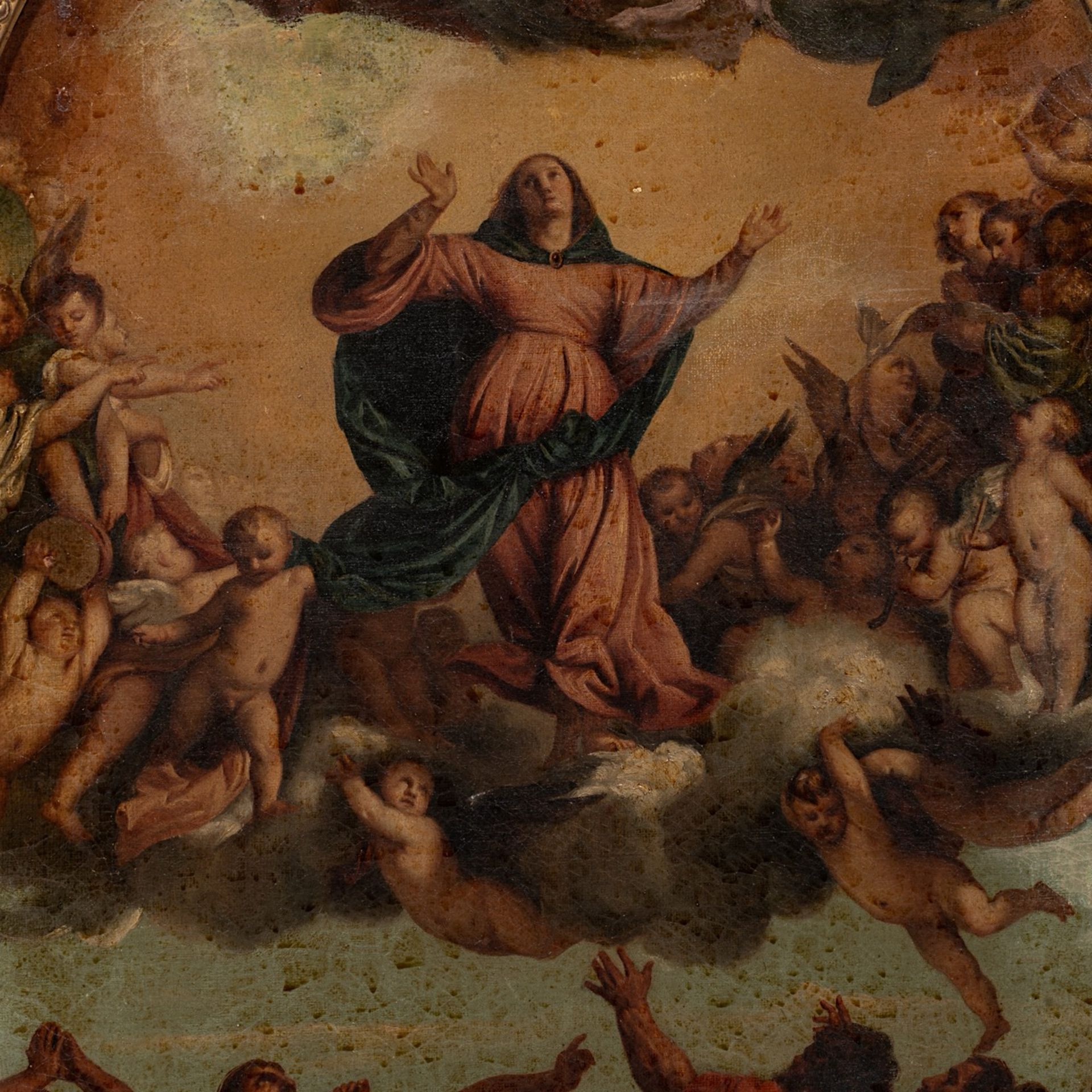 After The Assumption of the Virgin by Titian (1488-90-1576), oil on canvas 68 x 39 cm. (26.7 x 15.3 - Image 5 of 7