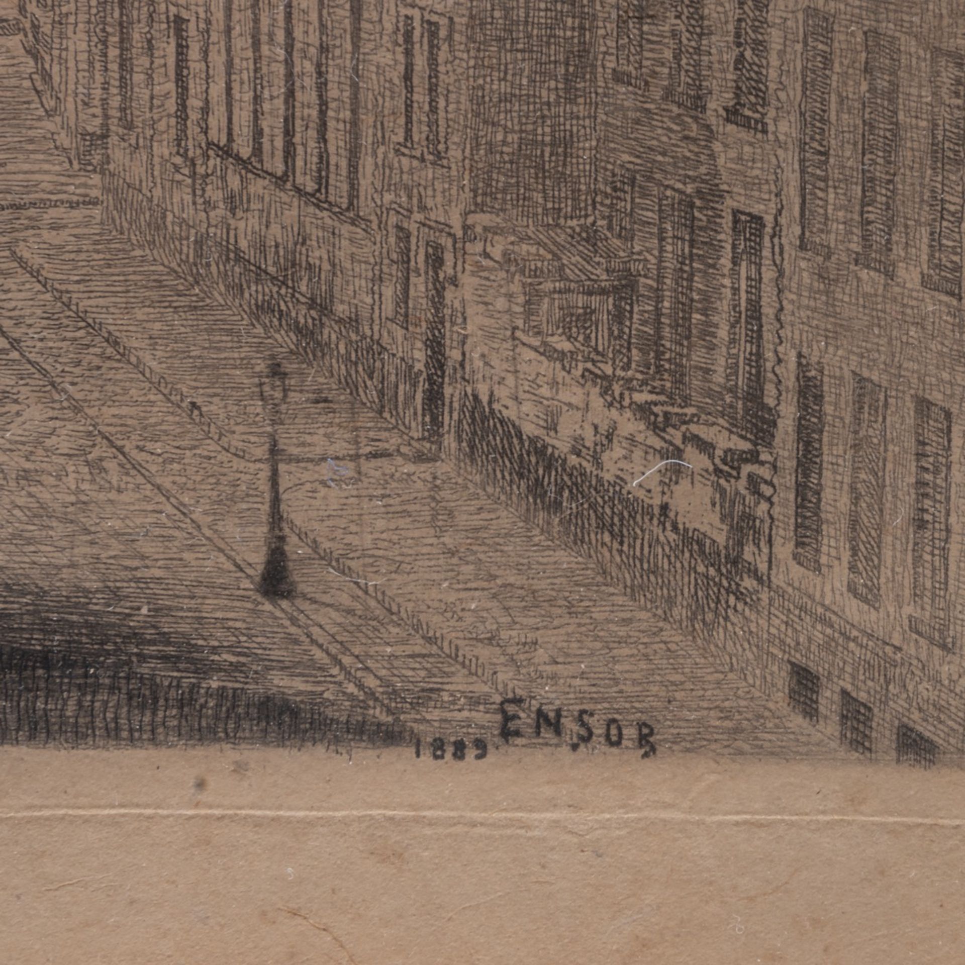 James Ensor (1860-1949), 'Van Iseghem Boulevard te Oostende' (1889), etching and drypoint on simili - Image 4 of 5