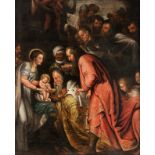 The adoration of the Magi, 17thC, oil on canvas, 102 x 129 cm