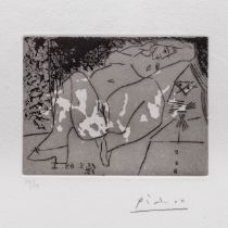 Pablo Picasso (1881-1973), 'Jeune Femme et Mousquetaire', 1968, aquatint and drypoint on Velin Rives