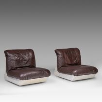 A vintage pair of loacoda chairs by Waldmann, Golz en Schmidt, made by Durlet, Belgium 1972, H 73 -