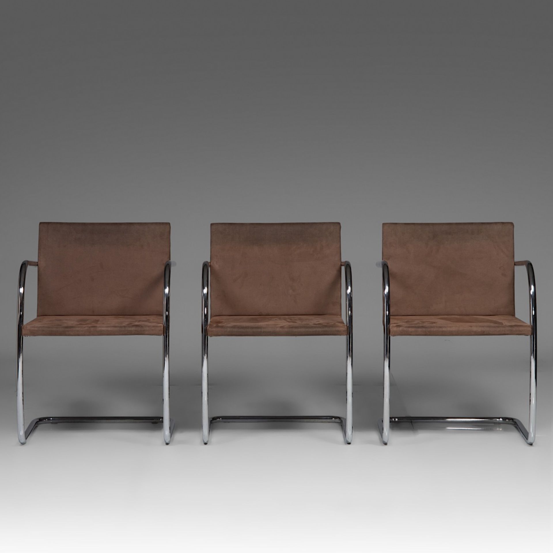 A set of 6 tubular Brno chairs by Ludwig Mies van der Rohe for Knoll, marked, H 78 - W 55 cm - Image 3 of 17