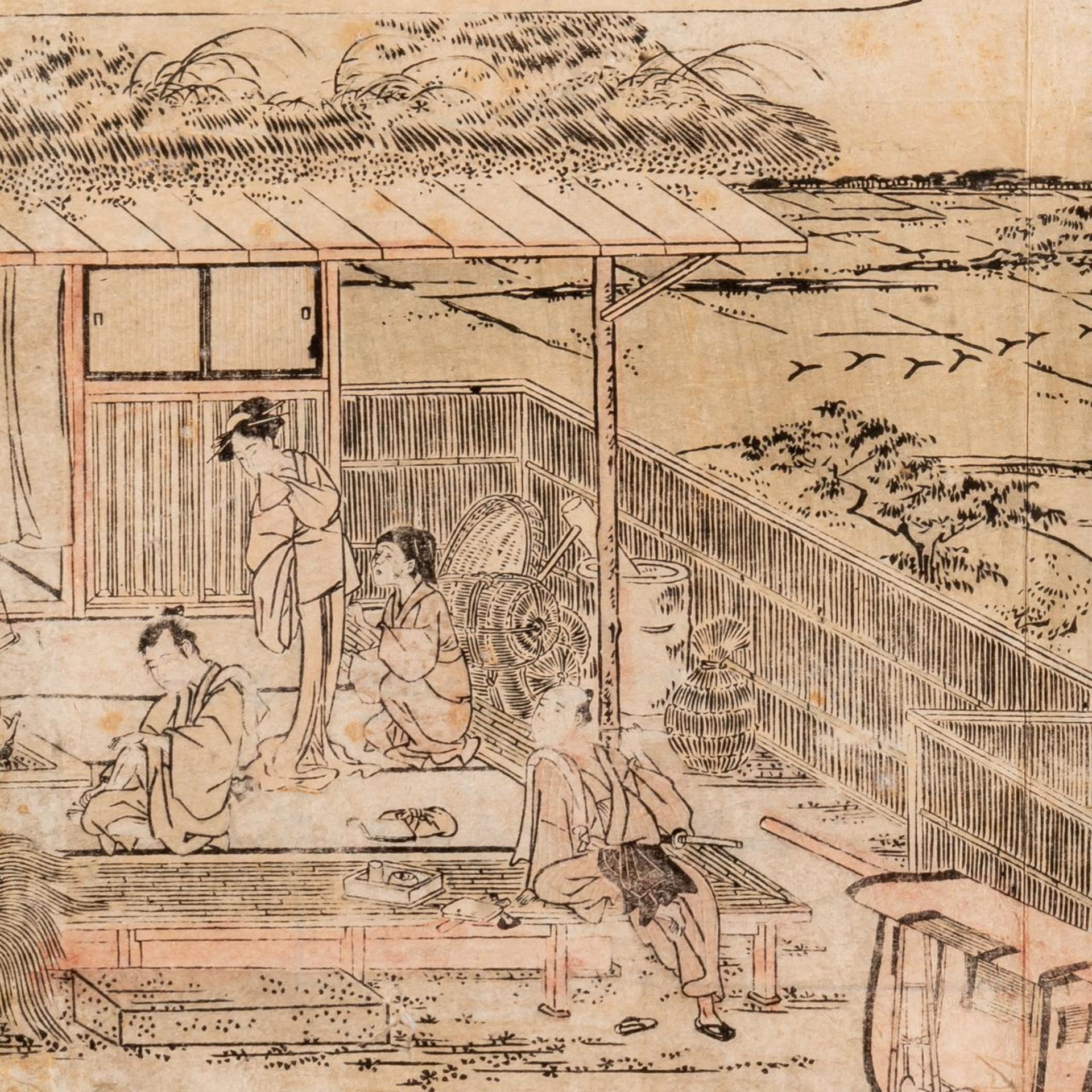 Shigeharu, three woodblock prints from the same series, oban yoko-e, all framed 35,5 x 50 cm - Image 21 of 36