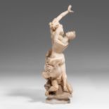 Jacques Jaquet (1830-1898), alabaster sculpture after 'The Rape of the Sabine Women' by Giambologna,