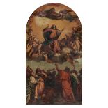 After The Assumption of the Virgin by Titian (1488-90-1576), oil on canvas 68 x 39 cm. (26.7 x 15.3