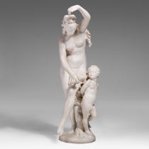 Emile Andre Boisseau (1842-1923), Venus and Amor, Carrara marble, H 99,5 cm