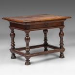 A fine 17thC Flemish or Dutch rent table, H 76 cm - W 99 - D 79 cm