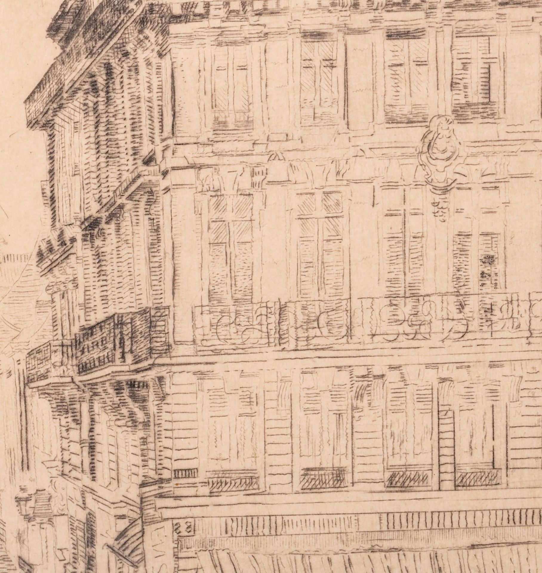 James Ensor (1860-1949), 'House on the Boulevard Anspach' ('Maison du Boulevard Anspach'), 1888, dry - Bild 6 aus 6