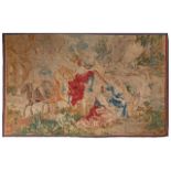 An 18thC Brussels wall tapestry depicting 'the abduction of Proserpina', 450 x 270 cm