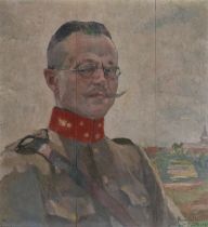 Charles Kvapil (1884-1957), portrait of the painter Leon Reding, oil on panel