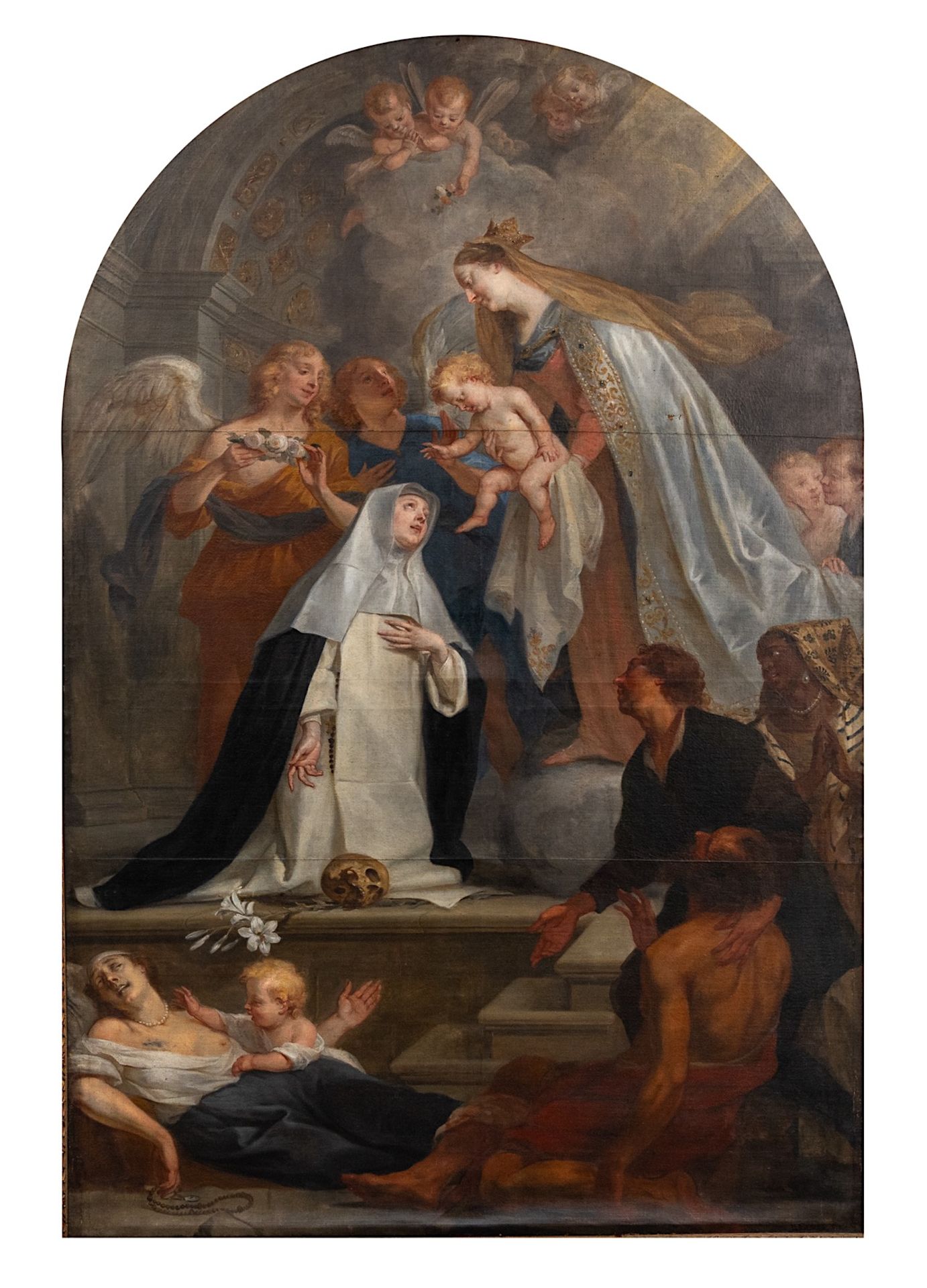 Jan III van Cleve (1646-1716), The Crowning of Saint Catherine, dated 1676, Flemish School, 17thC, o - Bild 11 aus 11