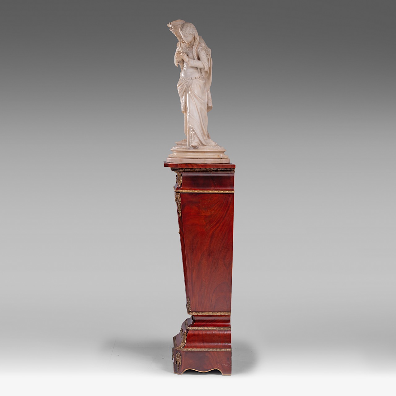 Pietro Bazzanti (c. 1823-1874), alabaster sculpture of two lovers, H 85 cm - Image 3 of 13