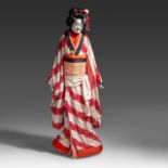 Japanese Bunraku doll of Yaoya Oshishi, Showa period, H (with base) 128 cm - W 55 cm - D 33 cm