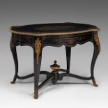 A Napoleon III Boulle centre table, stamped 'HPR' Henri Picard (1840-1890), H 75 - W 120 - D 77 cm