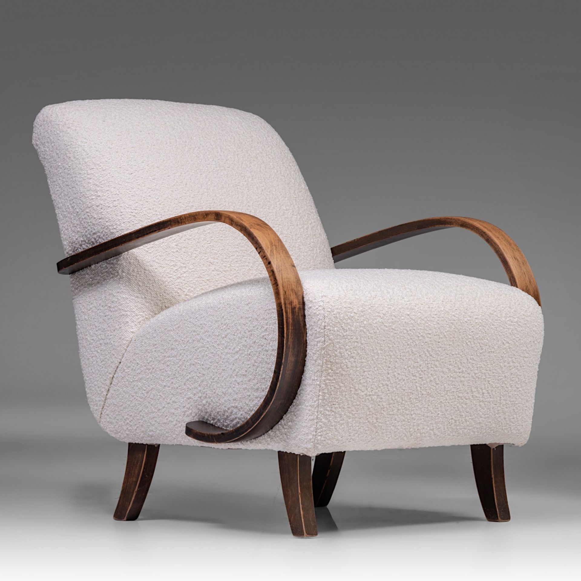 A pair of Mid-century Armchairs by Jindrich Halabala, 1950s 83 x 68 x 87 cm. (32.6 x 26.7 x 34 1/4 i - Image 9 of 13