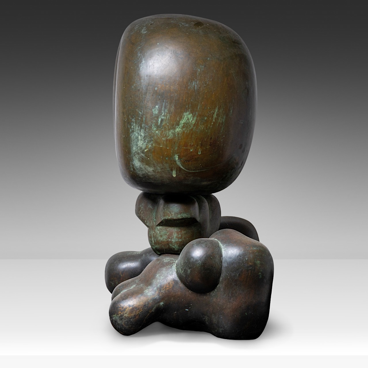 Pol Spilliaert (1935-2023), 'Wanneer de zee zich terugtrekt', patinated bronze, 1991 (+) 64 x 38 x 3 - Image 4 of 13