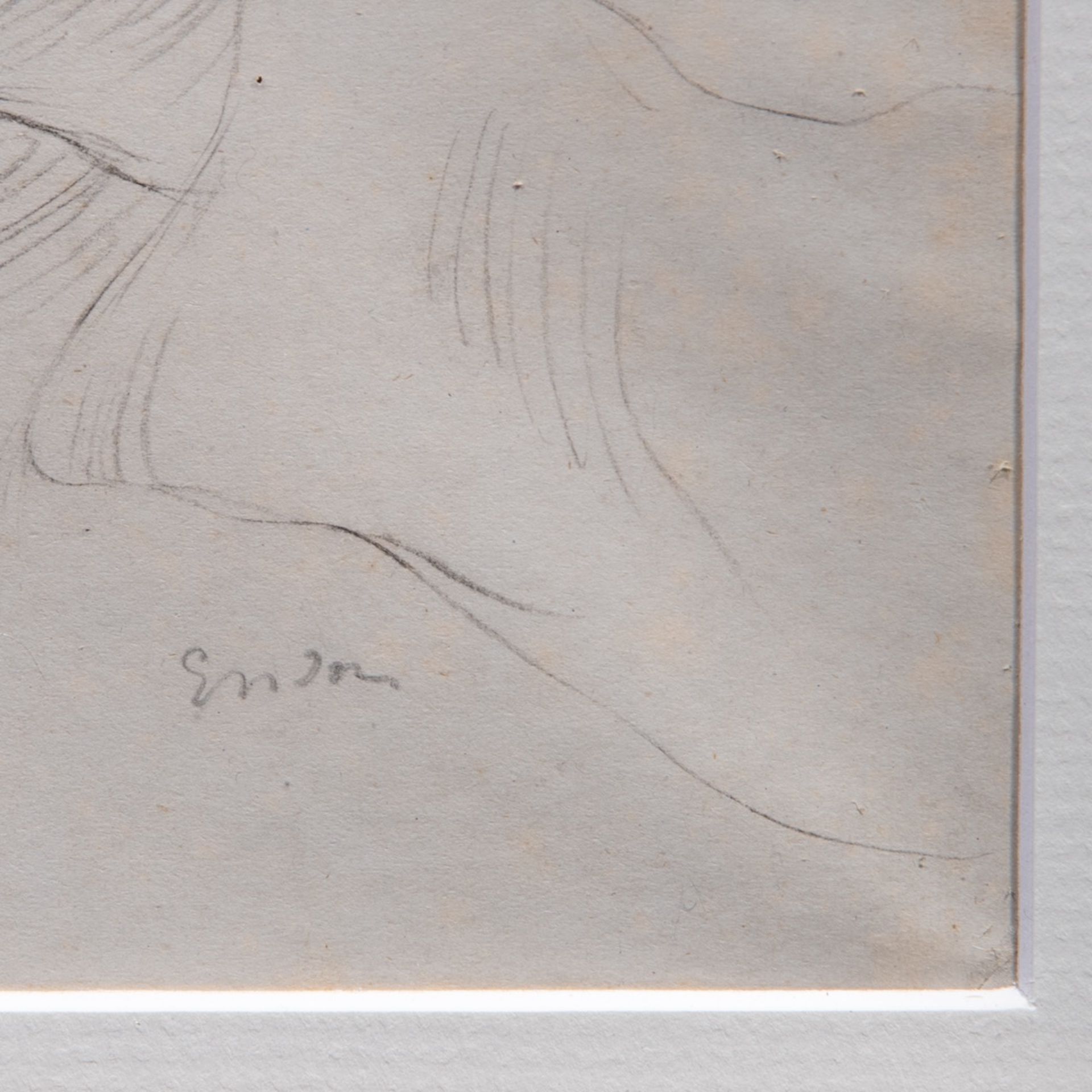 James Ensor (1860-1949), hands at work, pencil drawing on paper 16.5 x 21 cm. (6 1/2 x 8.2 in.), Fra - Bild 4 aus 5