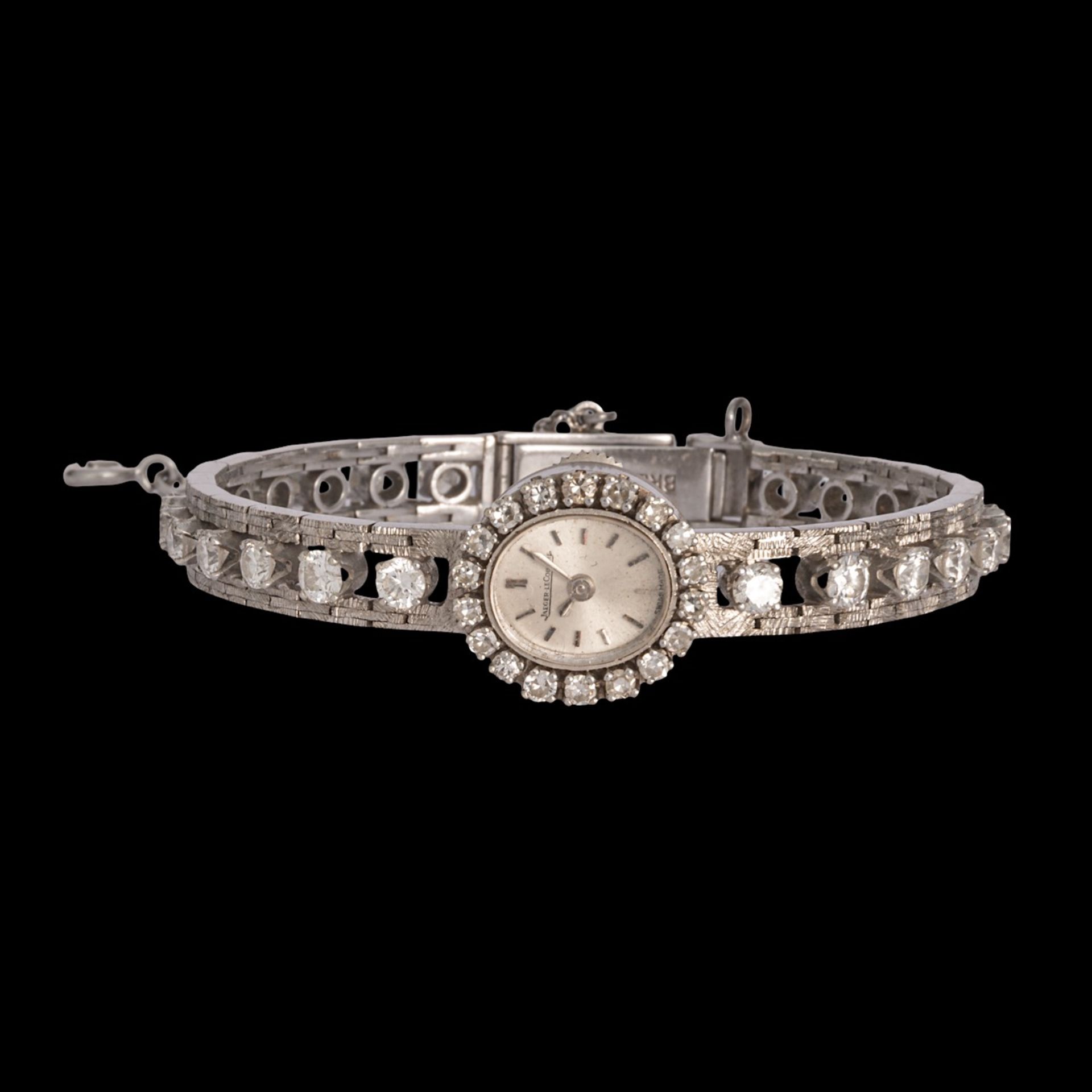 A Jaeger-Lecoultre ladies watch in 18ct white gold and set with diamonds, total weight: 21,3 g - Bild 3 aus 7