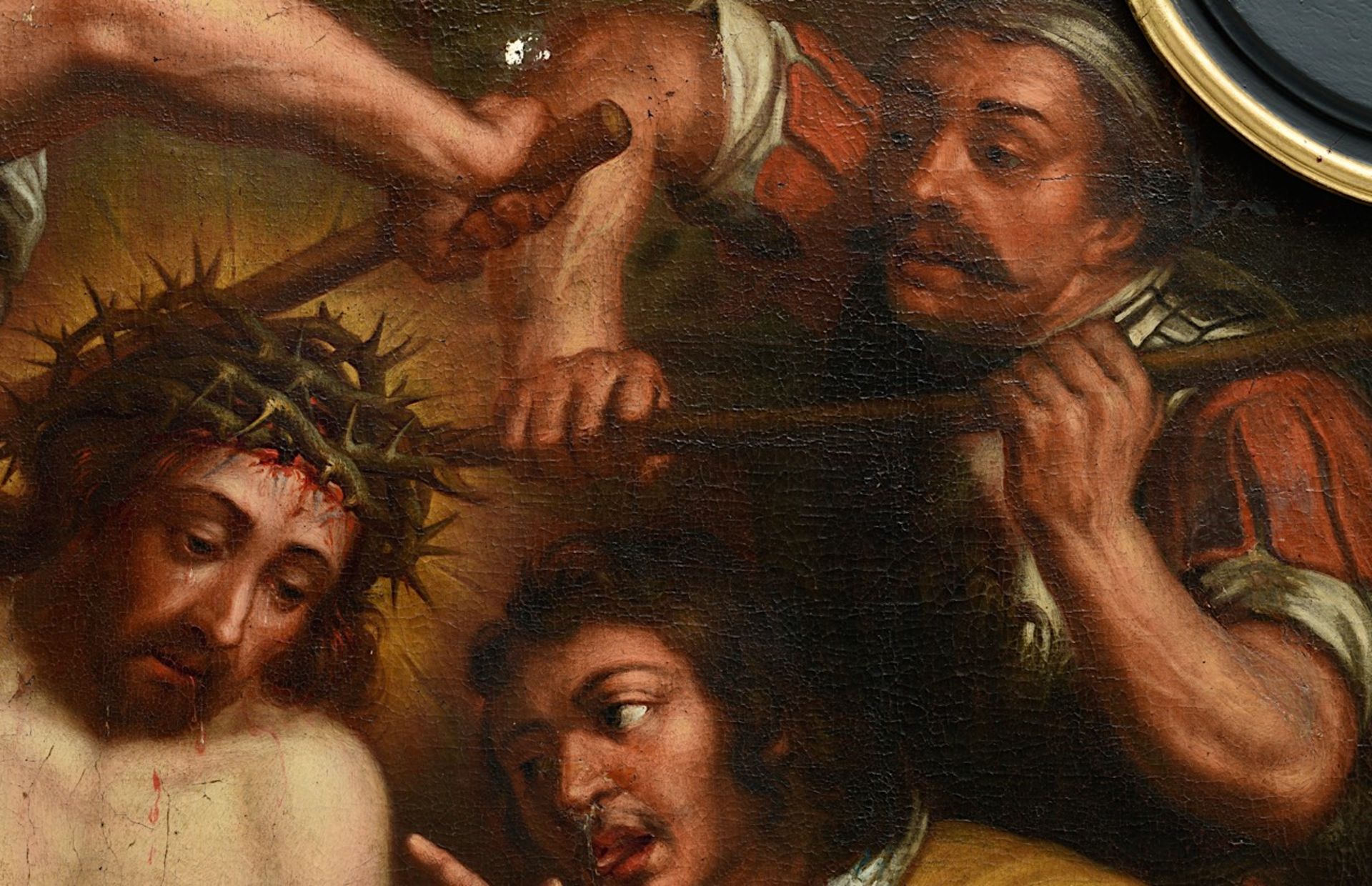 The Crowning with Thorns, 17thC, the Low Countries, oil on canvas, 112 x 112 cm. (44.0 x 44.0 in.), - Bild 5 aus 8