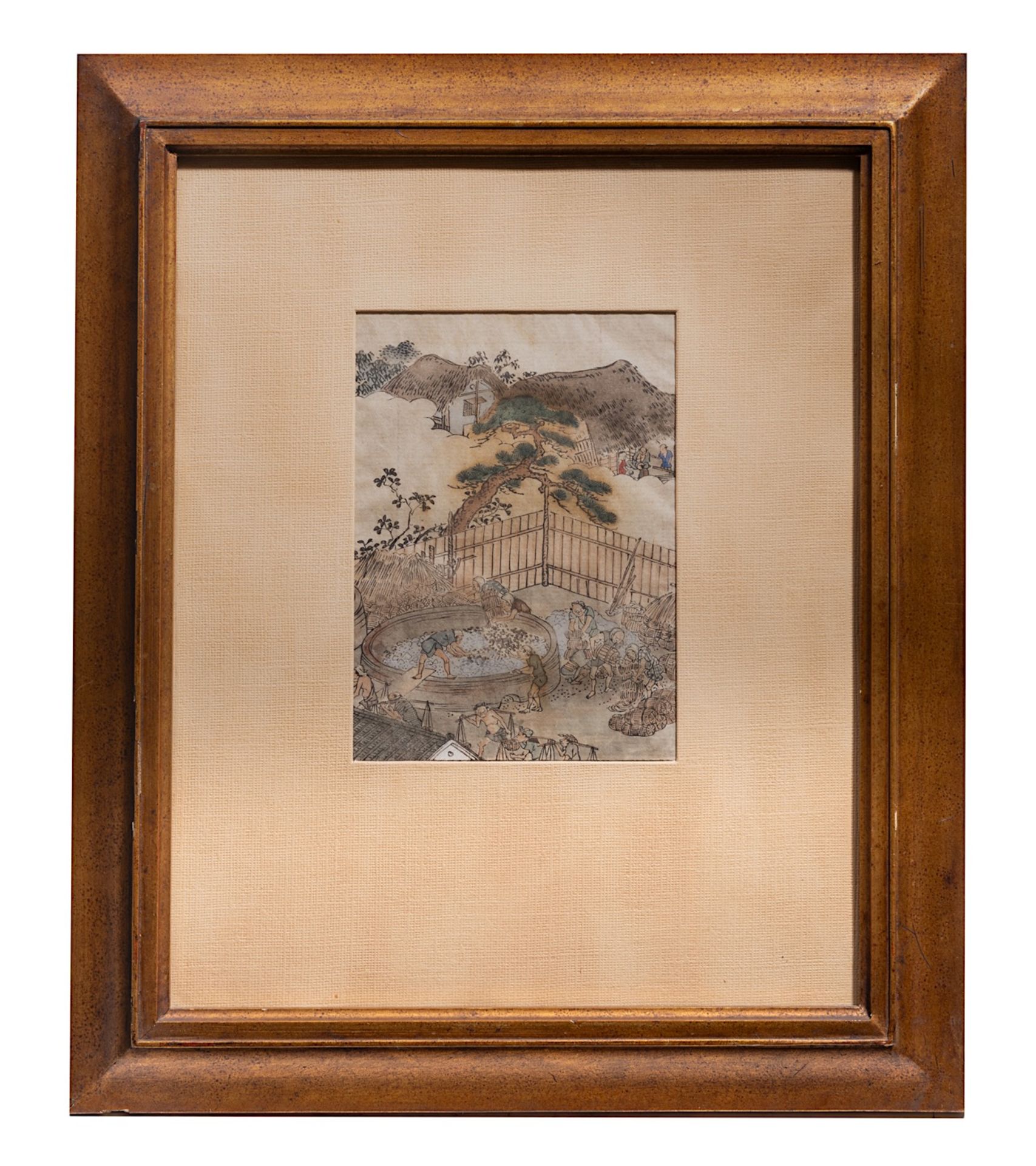 A collection of three Japanese Edo period (1603-1868) prints, one by Kunisada, framed 49,5 x 42,5 (t - Bild 7 aus 15