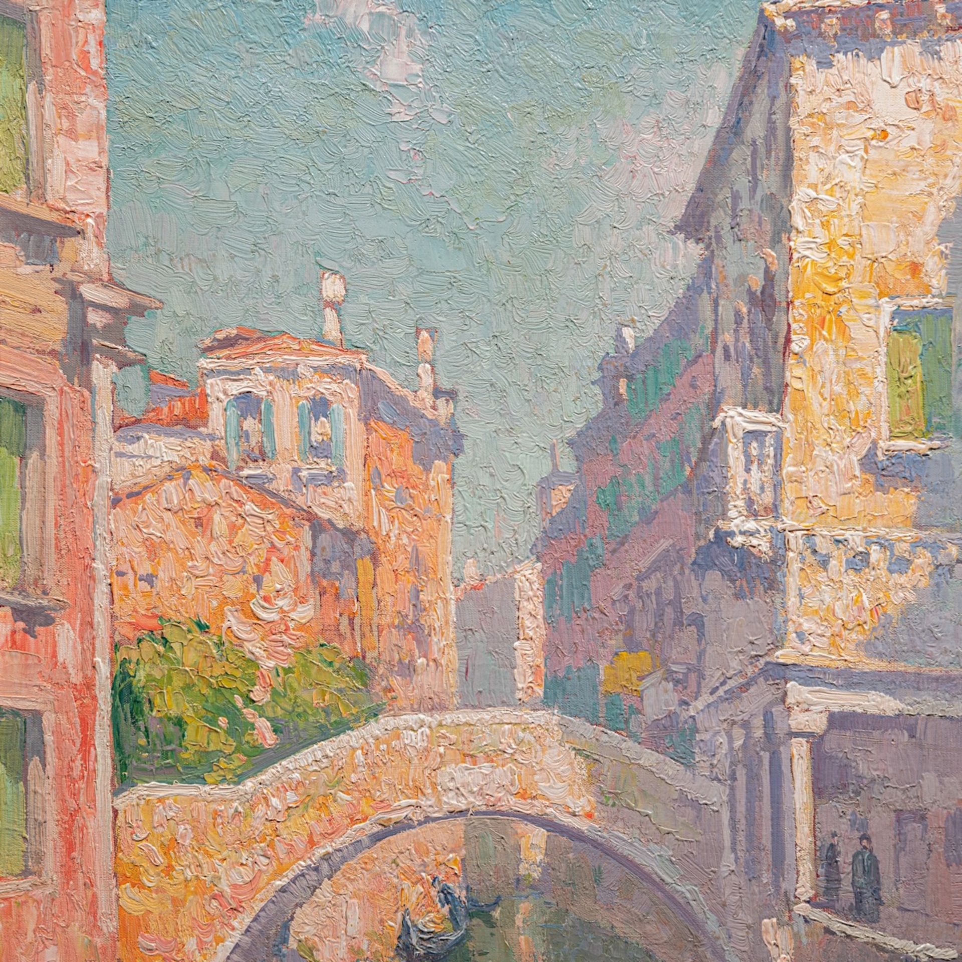 Paul Leduc (1876-1943), view of Venice, oil on canvas 60 x 45 cm. (23.6 x 17.7 in.), Frame: 75 x 60 - Bild 5 aus 6