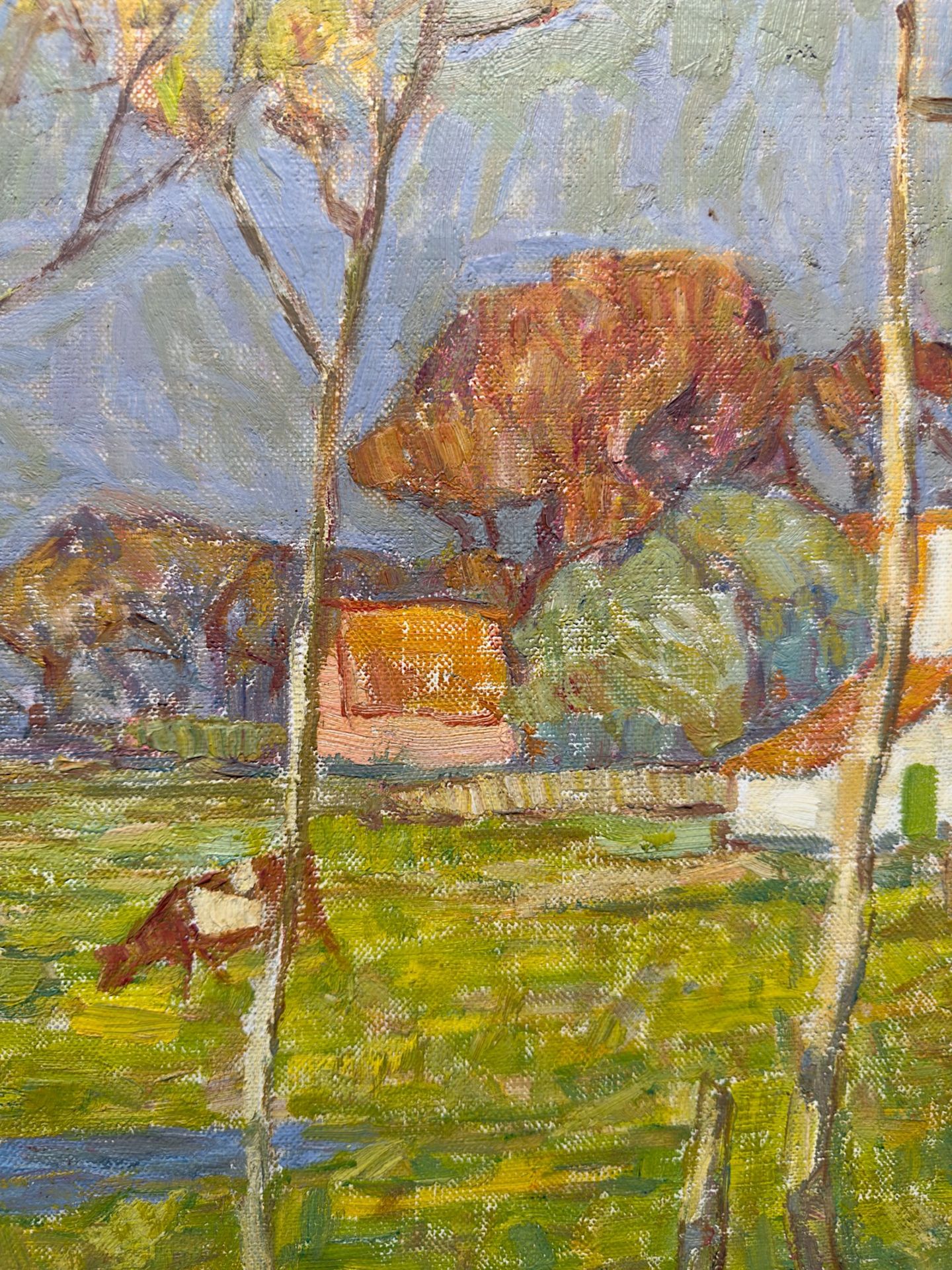 Modest Huys (1874/5-1932), 'Schitterende Herfstdag, Automne Radieux', 1924, oil on canvas 110 x 139 - Image 6 of 10