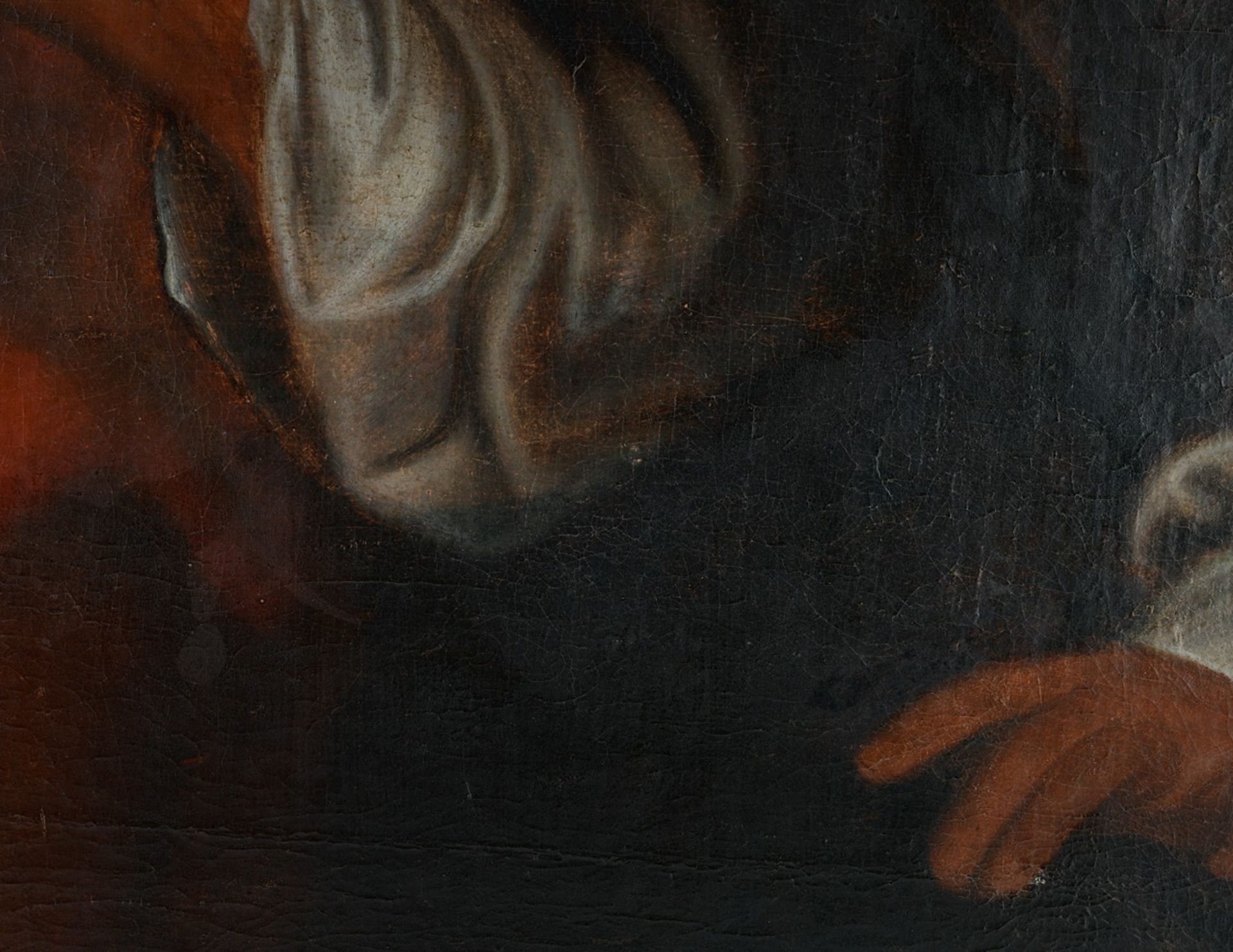 The mocking of Christ, after Anthony van Dyck, 17thC, oil on canvas 114 x 100 cm. (44.8 x 39.3 in.) - Bild 7 aus 7