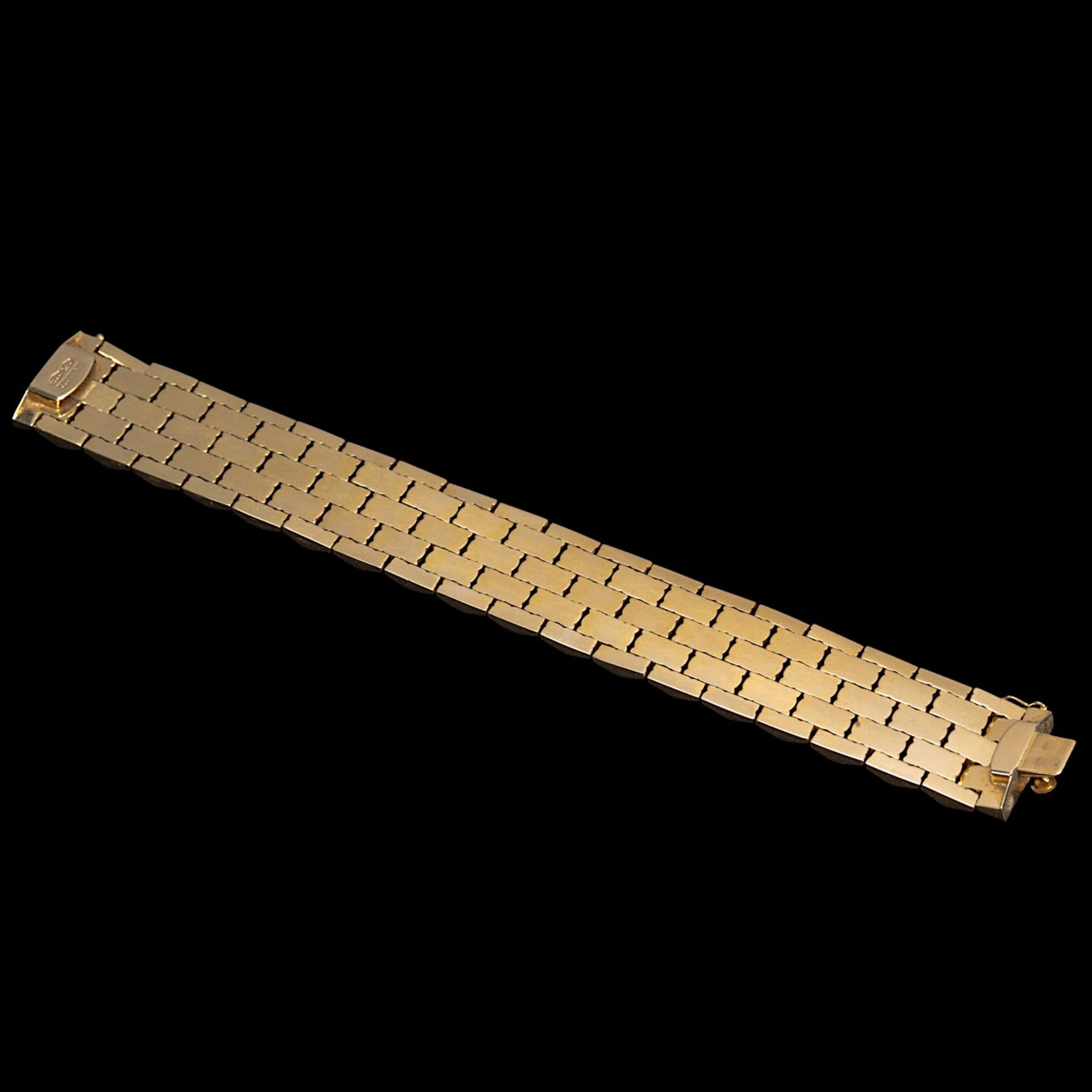 An 18ct gold bracelet, weight 52 g, total length 18 cm - Bild 2 aus 6