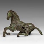 Jan Desmarets (1961), a reclining patinated bronze horse, 2/8 38.5 x 60 cm. (15.1 x 23.6 in.)