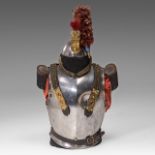 Cuirass and helmet ,metal and guilded brass, 1855, 88 x 42 x 54 cm. (34.6 x 16.5 x 21.2 in.)