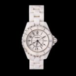Chanel J12 Watch, white ceramic and steel, 33 mm, Ref. H5698