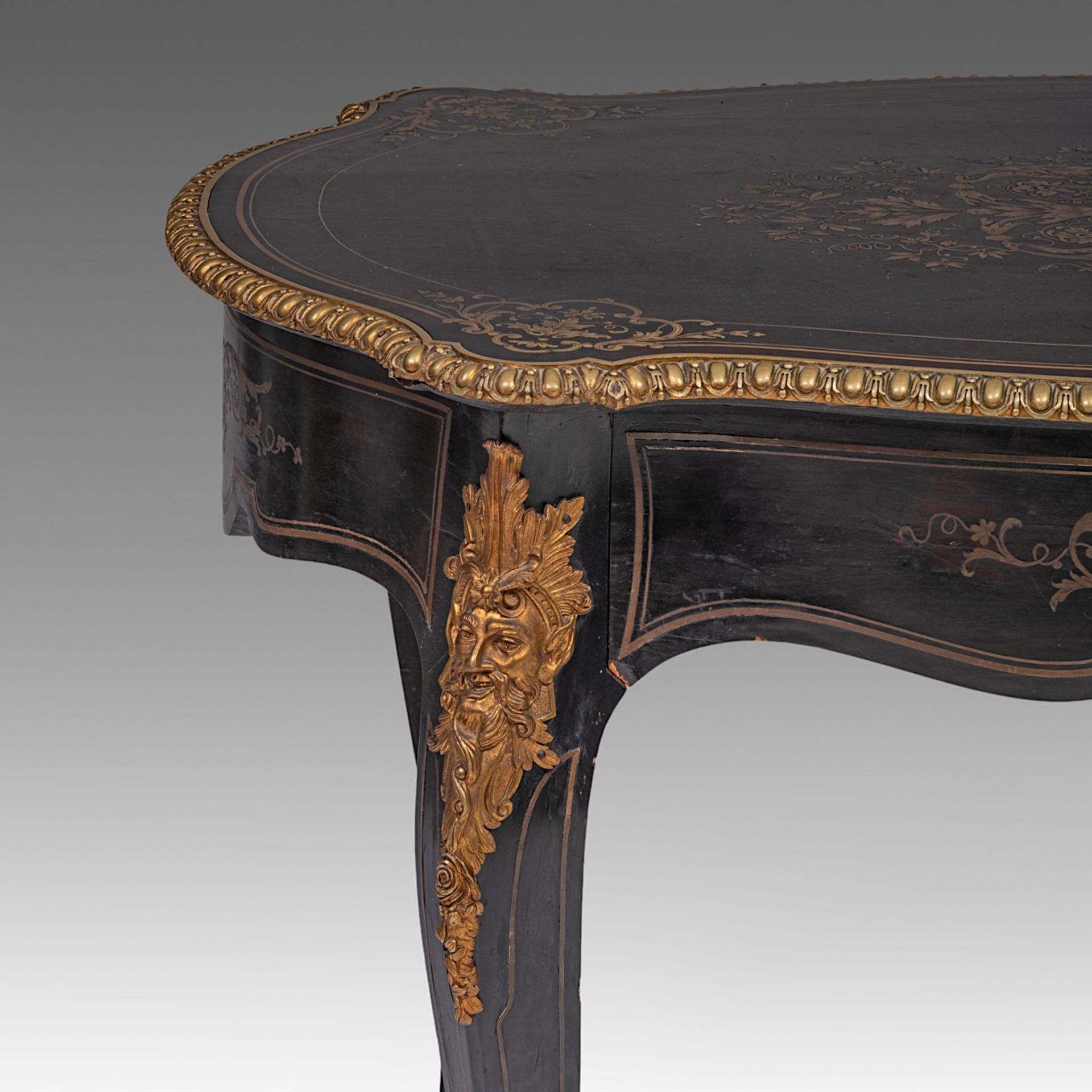 A Napoleon III (1852-1870) Boulle centre table, stamped 'HPR' Henri Picard (1840-1890), H 75 - W 120 - Bild 8 aus 10