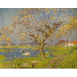 Modest Huys (1874/5-1932), 'Schitterende Herfstdag, Automne Radieux', 1924, oil on canvas 110 x 139
