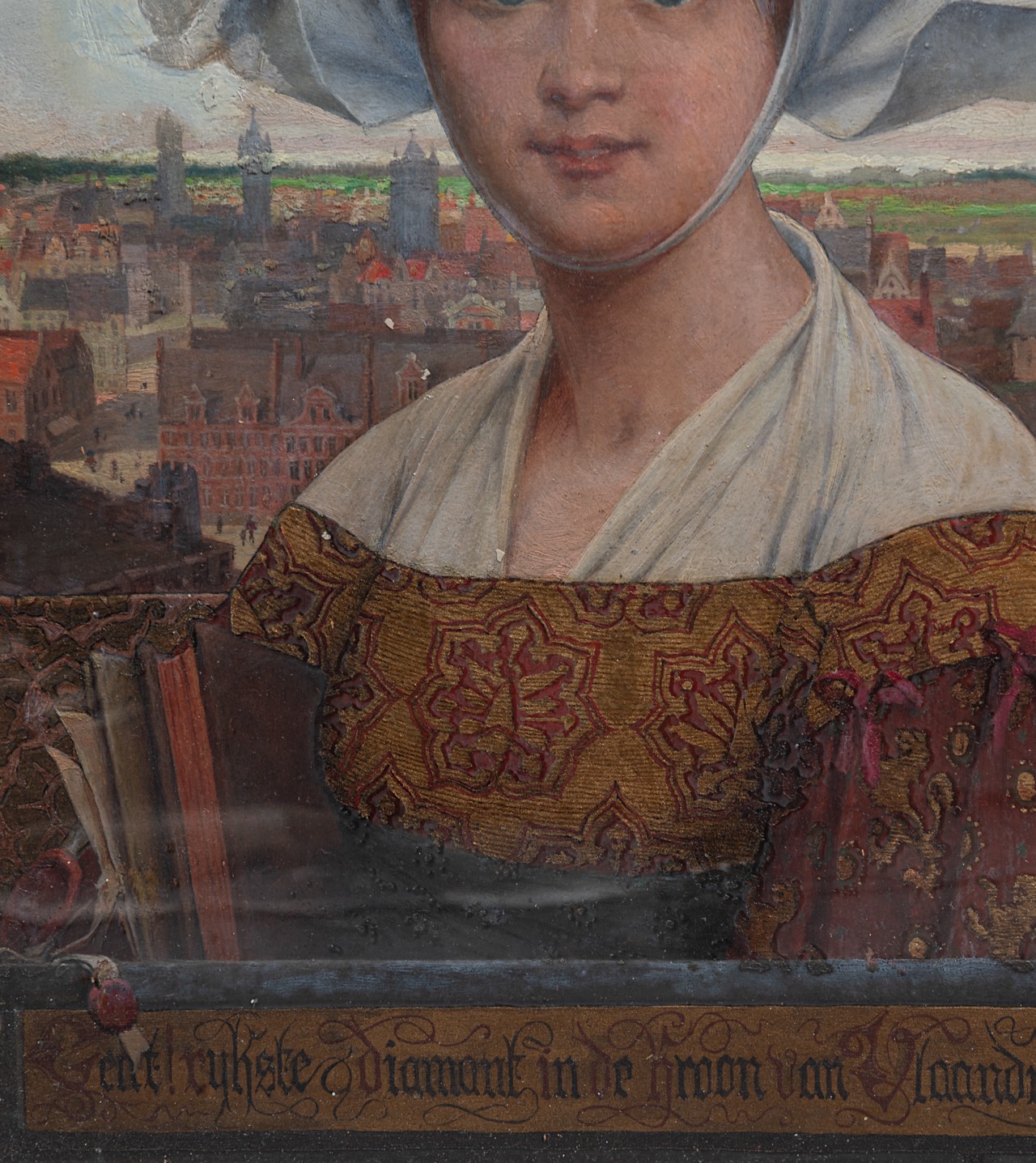 Theophile Marie Francoise Lybaert (1848-1927), 'Gent, Rijkste Diamant in de kroon van Vlaanderen', c - Image 6 of 7