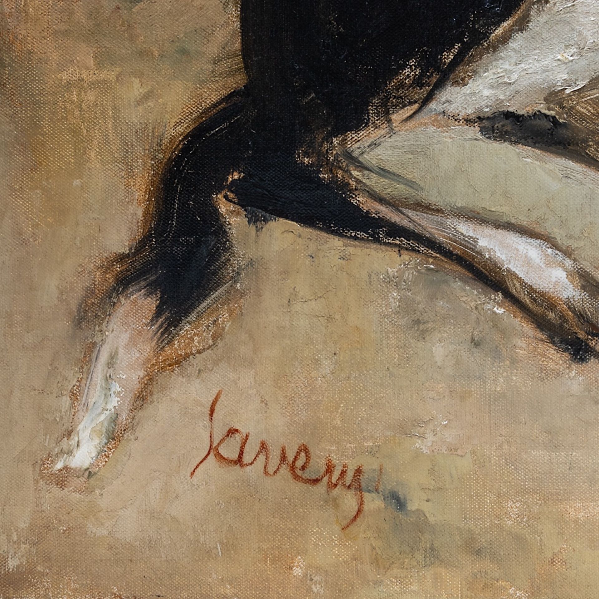Albert Saverys (1886-1964), hunting dogs, oil canvas 100 x 110 cm. (39.3 x 43.3 in.), Frame: 116 x 1 - Bild 4 aus 6